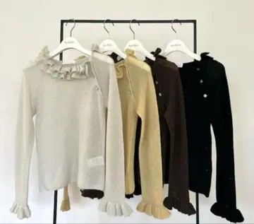 로지몬스터 twinkle mohair frill knit