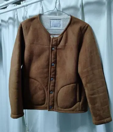 FORK & SPOON 노카라 자켓 브라운