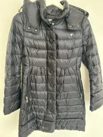 LOVELESS 롱 다운 블랙 탈부착 후드 다운 코트