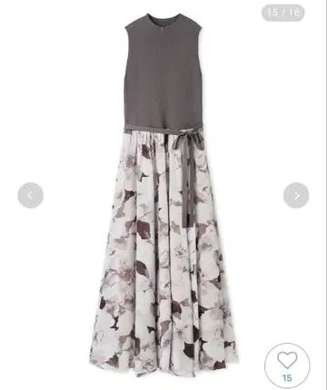 snidel 슬리브리스 니트 도킹 원피스