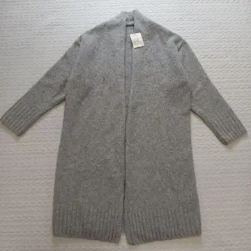 무인양품 야크 카멜 혼방 롱 가디건 그레이쉬 브라운