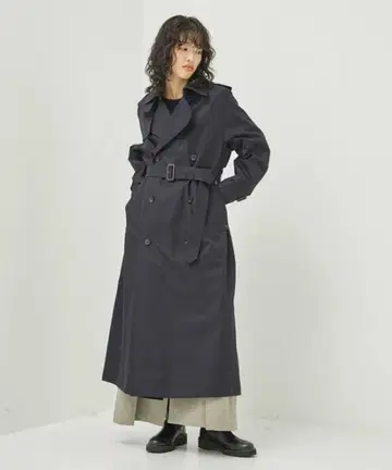 PUBLIC TOKYO 하이클래스 트렌치코트 네이비