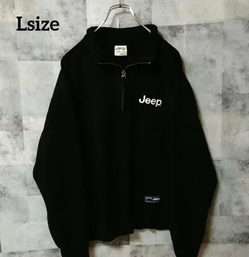 Jeep 지프 Lsize 하프 지퍼 맨투맨 자수 로고 블랙
