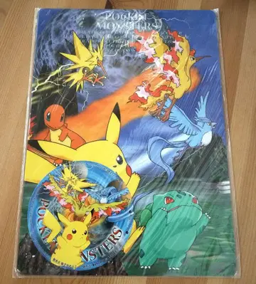 미사용 새상품 포켓몬스터 포켓몬 스티커 책받침 레트로
