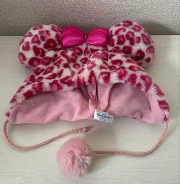 디즈니 레오파드 무늬 팬캡 핑크