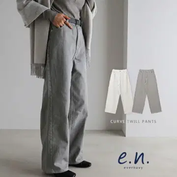 택 포함 미사용 새상품 evernavy 에버네이비 트윌 커브 팬츠