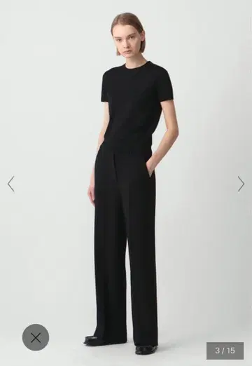 띠어리 Admiral Crepe ST 팬츠 블랙 사이즈 0