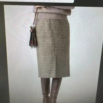 23구 MOON SHETLAND TWEED 타이트 스커트
