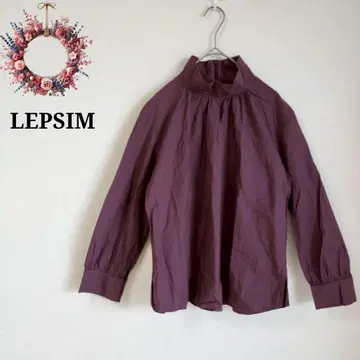 렙심 하이넥 블라우스 개더 칼라 셔츠 캐주얼 M