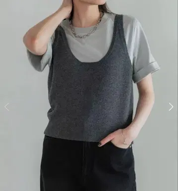 crewre 크루레 2way 울 캐시미어 니트 뷔스티에