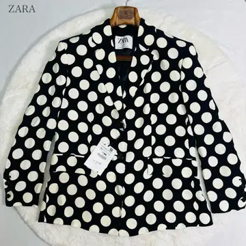 [ 새상품 ] ZARA 자라 도트 무늬 자켓 도트