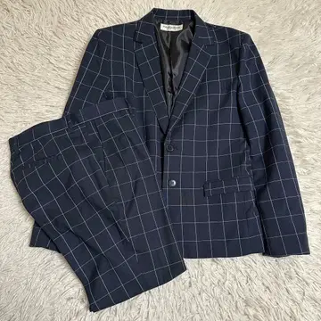 [ VANQUISH ] 뱅퀴시 수트 포멀 체크 S 네이비