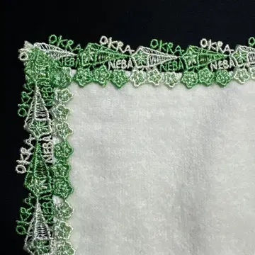 치카자와 레이스 타월 손수건 오크라