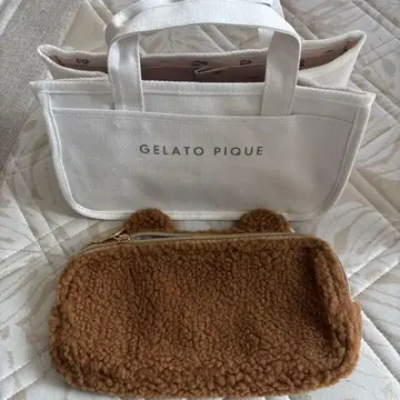 GELATO PIQUE 토트백과 파우치 세트 모동숲
