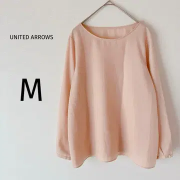 유나이티드 애로우즈 블라우스 긴팔 오피스 포멀 살몬 핑크 M