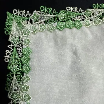 치카자와 레이스 타월 손수건 오크라