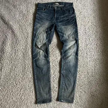 시맨틱 디자인 일본제 가공 데님 청바지 남성용