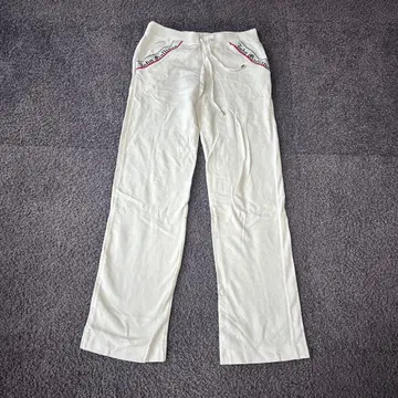 존 갈리아노 화이트 스웨트 팬츠 포켓 로고 사이즈 S