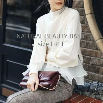 NATURAL BEAUTY BASIC 오간자 레이어드 니트
