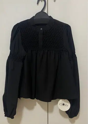 Chesty 블랙 스모킹 블라우스 긴팔 사이즈 0