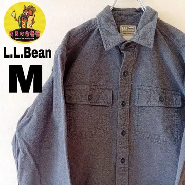 USA 구제 의류 L.L.Bean 헤비 플란넬 셔츠 M 그레이