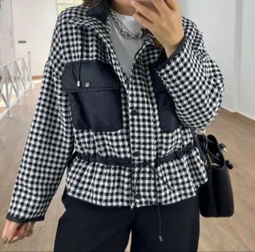 ZARA 깅엄 체크 자켓