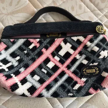 FEILER 체크 무늬 파우치 레어