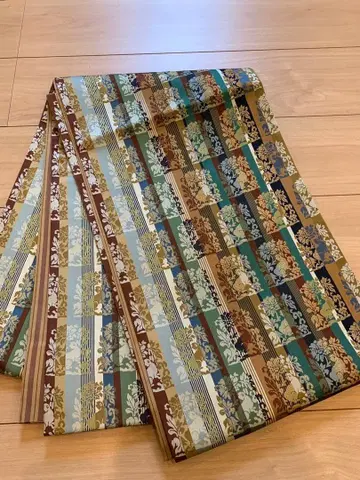 순수 실크 후쿠로 오비 새상품급