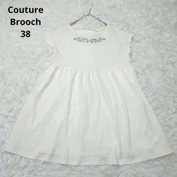 Couture Brooch 작은 꽃 자수 A라인 원피스 38