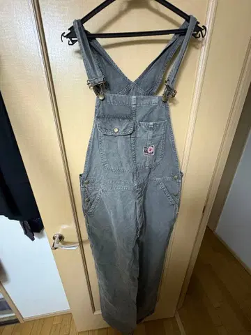 EDWIN 그레이 데님 오버롤