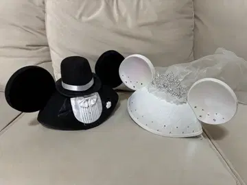 디즈니 미키&미니 웨딩 이어햇