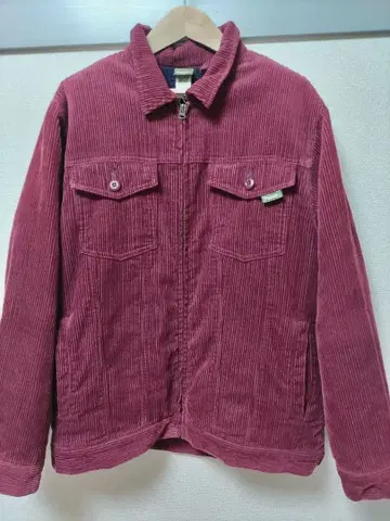 코듀로이 와인 레드 자켓