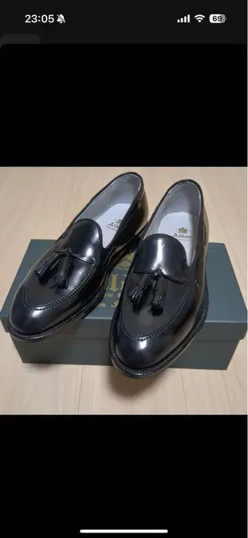 알든 664 태슬 로퍼 블랙 코도반 사이즈 9D