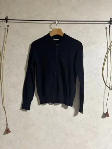 n100 캐시미어 100% 네이비 집업 가디건