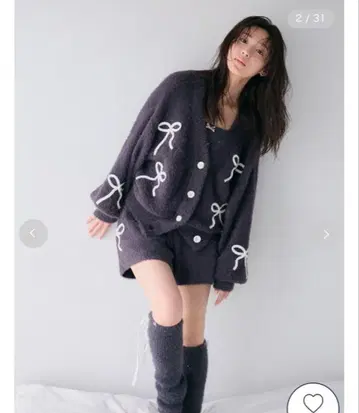 젤라또피케 리본 페더 가디건 & 숏팬츠 할로윈 리본