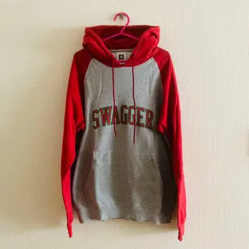 스웨거 그레이/레드 후드티 (L) SWAGGER
