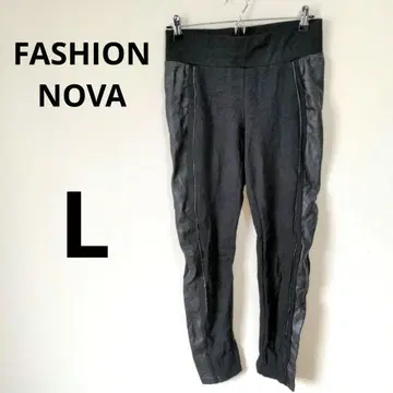 FASHION NOVA [ L ] 블랙 블랙 레깅스 가죽 느낌