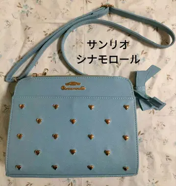 산리오 시나모롤 숄더백 블루 아베일 하트 백