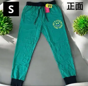허리밴딩 끈 포함 Zumba 로고가 돋보이는 그린 조거 팬츠 S 사이즈