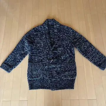 투모로우랜드 네이비 니트 가디건 숄카라