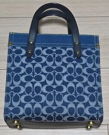 데님 토트백 네이비