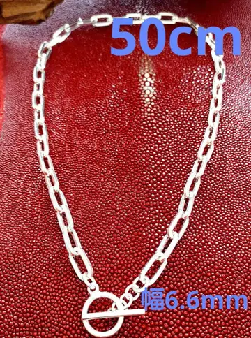 와이드 체인 넥 50cm 폭 6.6mmsilver925 만텔 잠금 새상품