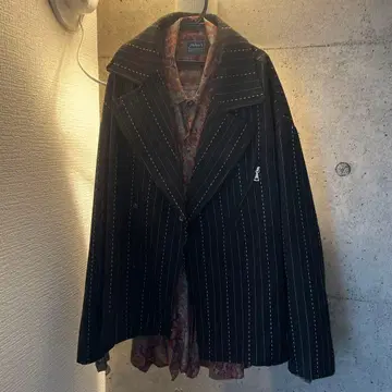 jake's 테일러드 자켓 블랙 스트라이프 울