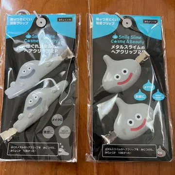 Smile Slime 메탈 슬라임 & 하구레 메탈 헤어 클립 2P x 2