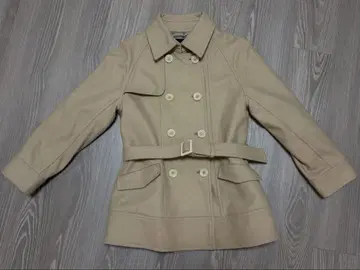 Ray beams 베이지 더블 브레스트 코트