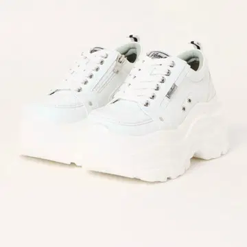 [ YOSUKE/요스케 ] 통굽 레이스업 스니커즈 화이트