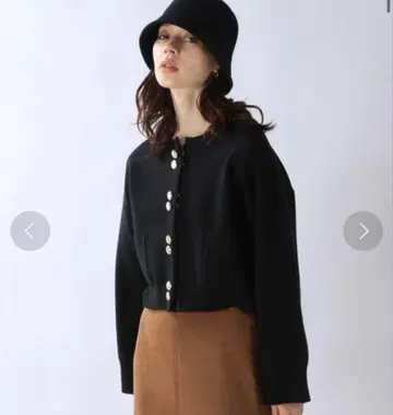 JEANASIS 밀라노 리브 포켓 숏 크루 가디건