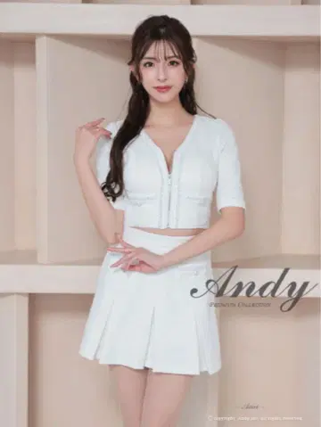 andy 화이트 트위드 셋업 M