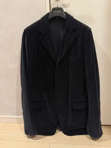돌체앤가바나 테일러드 자켓 벨로아 블랙 남성용