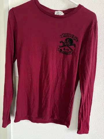 스컬 디자인 롱 슬리브 셔츠 y2k